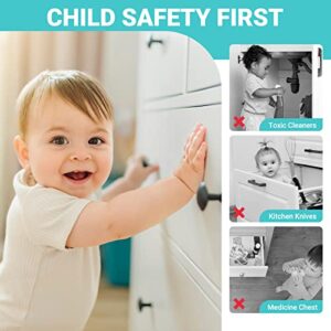 Cabinet Locks for Baby Child Safety - 12Pack Baby Proofing Cabinets Latches Locks for Babies Kids Toddlers, No Drilling Adhesive Invisible Child Proof Cabinet Lock, for Most Cabinets Drawers Cupboards