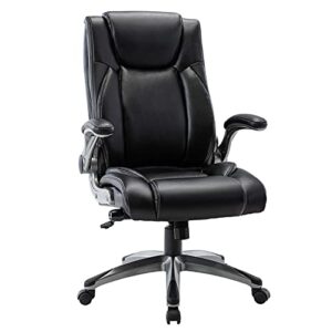 colamy executive office ergonomic chair with adjustable lumbar support, flip-up armrests, high back adjustable height and tilt for working, study, gaming