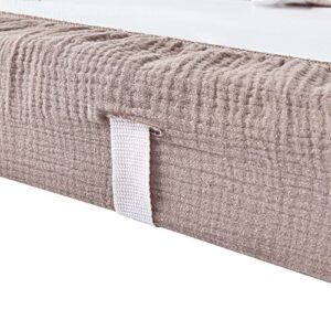 Solid Muslin Changing Table Pad Cover Cradle Sheet, Fits 32"/34''x16" Contoured Diaper Changing Pad, Ultra Soft Cozy Muslin Cotton Changing Table Covers, Breathable Wipeable Removable (Khaki)