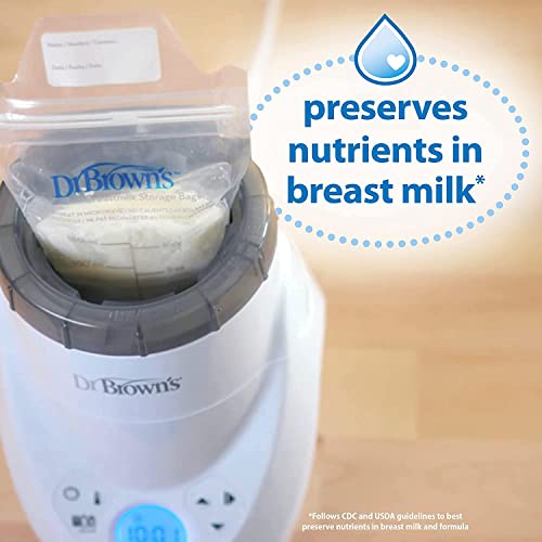 Dr. Brown's Milk Spa Breast Milk & Bottle Warmer with Anti-Colic Options+ Narrow Baby Bottles 8 oz/250 mL, with Level 1 Slow Flow Nipple, 4 Pack, 0m+