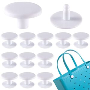 Cosmmap 12Sets Replacement Rivets for Beach Bag Handles Accessories, bogg Bag Replacement Buttons, Rubber Pool Bag Repair Rivet Insert for Women Bag Handle Buckles Accessories(White)