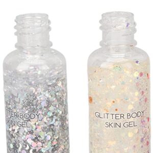Glitter Body Gel, Glitter Set with Glitter Body Gel Stick for Party