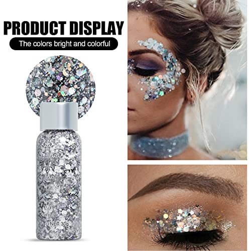 Glitter Body Gel, Glitter Set with Glitter Body Gel Stick for Party