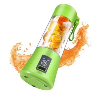 portable blender, personal blender with usb rechargeable mini fruit juice mixer, personal size blender for smoothies and shakes mini juicer cup travel 380ml