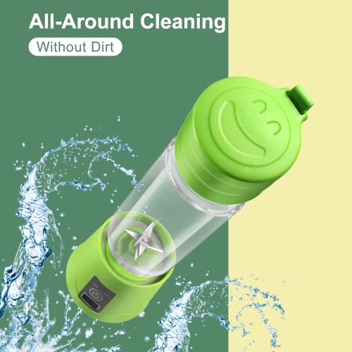 Portable Blender, Personal Blender with USB Rechargeable Mini Fruit Juice Mixer, Personal Size Blender for Smoothies and Shakes Mini Juicer Cup Travel 380ML