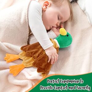 Eunikroko Baby Security Blanket Mallard Duck Soft Baby Lovey Unisex Lovie Gifts Plush Snuggle Stuffed Animal Cuddle Blanket Shower Gift for Newborn Kids Toddler Hunting Themed Decor Bedroom