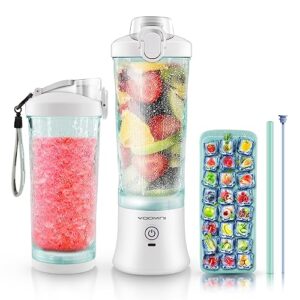 portable blender, personal blender for shakes and smoothies - usb rechargeable 20oz mini blender with 6 blades and togo cup for sports travel gym