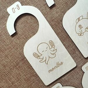 Milageto 7X Infant Wardrobe Divider Label Baby Closet Size Dividers for Newborn Toddler