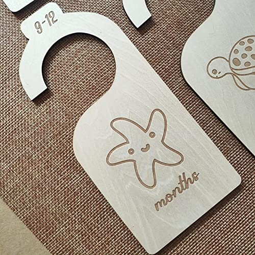 Milageto 7X Infant Wardrobe Divider Label Baby Closet Size Dividers for Newborn Toddler