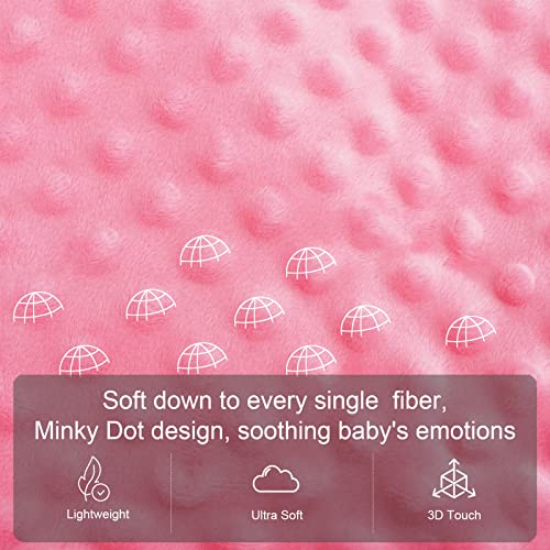 Baby Blanket for Boys Girls (Cloud Printed, 30"x40") with Double Layer Dotted Backing Soft Plush Minky Blanket for Toddlers Newborn