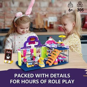 HOGOKIDS Friends Building Blocks Toys for Girls - Cake Café Shop Building Set with Cash Register, Coffee Machine, Party Bedroom Playset | Construction Bricks Kit for Girls Boys Kids Ages 6+ Years Old