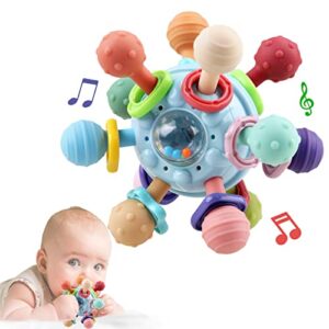 baby sensory teething toys - baby teethers montessori toys - gifts for infant newborn boys girls 0 3 6 9 12 18 months 1 one year old - baby rattle chew toys - toddler educational learning toys