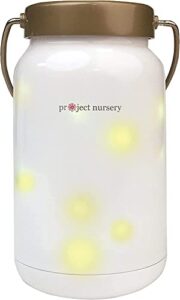 project nursery dreamweaver firefly jar night light & sound soother with adjustable sleep timer, adjustable volume, rechargeable battery (pnj45v)