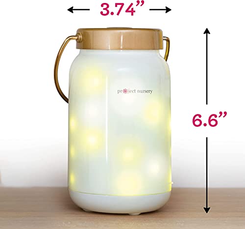 Project Nursery Dreamweaver Firefly Jar Night Light & Sound Soother with Adjustable Sleep Timer, Adjustable Volume, Rechargeable Battery (PNJ45V)