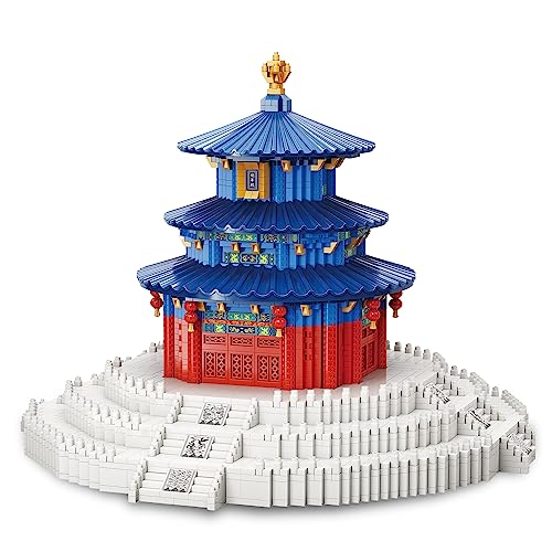 MACTANO Architecture Mini Building Block Set, Chinese Temple of Heaven Model MOC Building Kit for Adult -3876PCS