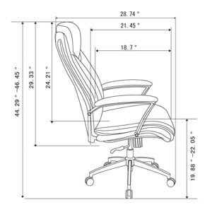 Realspace® Modern Comfort Verismo Bonded Leather High-Back Executive Chair, Brown/Chrome, BIFMA Certified