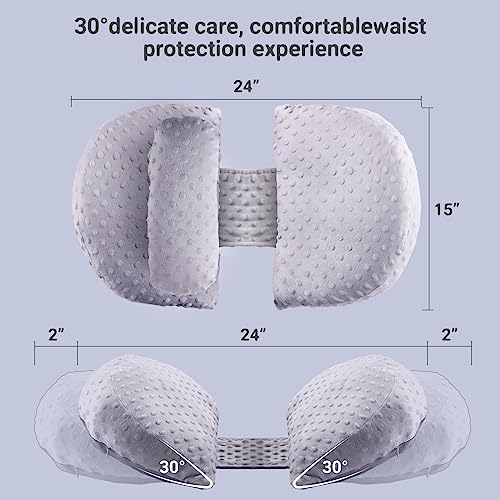 neexan Pregnancy Pillows for Sleeping-Pregnancy Wedge Pillows, Pregnancy Pillows Support for Pregnant Women Back, Legs, Belly, Wedge Pillow Pregnancy with Detachable & Adjustable Pillow Cover