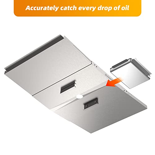 Grill Grease Tray Replacement for Dyna Glo With Catch Pan- Adjustable Grease Drip Pan Replacement, Bottom Grease Tray for Gas Grill Models from Nexgrill, Expert Grill, BHG and More (Width 24"-30")