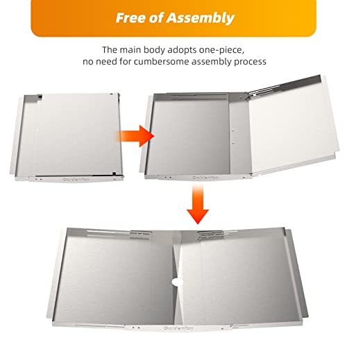 Grill Grease Tray Replacement for Dyna Glo With Catch Pan- Adjustable Grease Drip Pan Replacement, Bottom Grease Tray for Gas Grill Models from Nexgrill, Expert Grill, BHG and More (Width 24"-30")