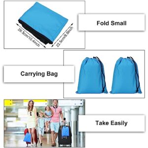 2 Pieces Baby Toddler Airplane Seat Extender Airplane Footrest Portable Kids Toddler Airplane Bed Foot Rest for Airplane Travel Baby Hammock Seat Cushion for Flight Flying Essentials, Black (Blue)