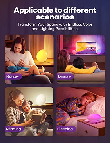 Dekala Baby Night Light for Kids Dimmable Night Lights, Sleep Aid Toddler Night Light for Nursery Boys and Girls, Table Lamp Ambient ARGB Decorate Room for Children (Without APP)