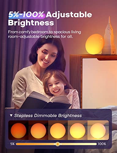 Dekala Baby Night Light for Kids Dimmable Night Lights, Sleep Aid Toddler Night Light for Nursery Boys and Girls, Table Lamp Ambient ARGB Decorate Room for Children (Without APP)