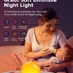 Dekala Baby Night Light for Kids Dimmable Night Lights, Sleep Aid Toddler Night Light for Nursery Boys and Girls, Table Lamp Ambient ARGB Decorate Room for Children (Without APP)