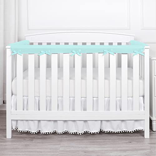 Vjningu Crib Rail Covers, Wrapped Rail Cover 3 Pcs (One Set) Anti-Collision Strip Corner Cover for Teething Bed Guardrail Cover Furniture Boys & Girls for Standard Crib（Green）