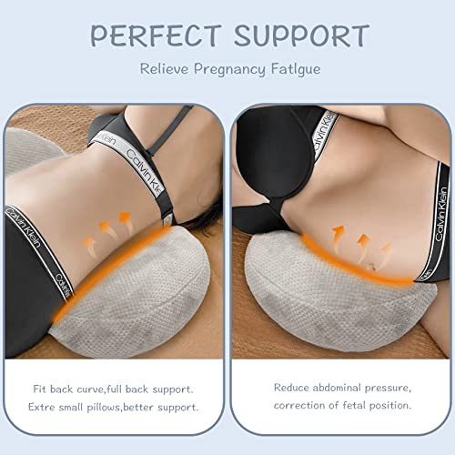 ChildLike Pregnancy Pillows for Sleeping,Maternity Pillow with Detachable Flannel Pillow Cover,Soft Adjustable Maternity Pillow for Pregnant Women,Support for Waist,Abdomen,Back,Hips,Legs(Grey)