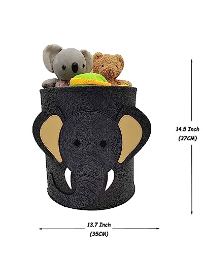 Elephant Cartoon Laundry Basket Organizer Box Toy Storage Bucket Children'S Nursery Toys Children'S Clothing Children'S Room Storage Bag