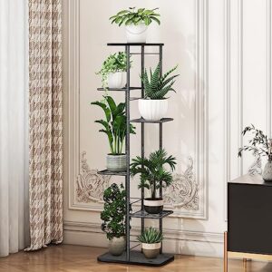 Simple Trending Metal Plant Stand 6-Tier 7 Potted for Indoor Ountdoor, Plant Shelf for Patio Garden Corner Balcony, Black