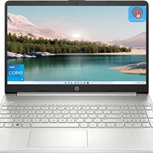 HP 15.6’’ Touchscreen Laptop, 11th Gen Intel Core i5-1135G7 Processor, 16GB RAM, 512GB SSD, 15.6” HD Touch Display, Intel Iris Xe Graphics, Wi-Fi, Webcam, Windows 11 Home in S Mode, Natural Silver