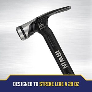 IRWIN Hammer, Max Strike, 19oz High Velocity Steel Hammer Milled Face (IWHT51019)