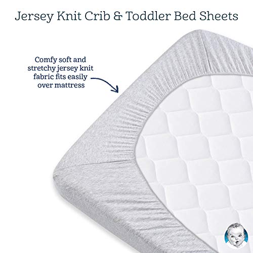 Gerber Baby Boys Girls Neutral Newborn Infant Baby Toddler Nursery 100% Cotton Fitted Bedding Crib Sheet, I Love You White, 28" x 52 (Pack of 2)