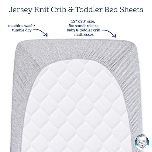 Gerber Baby Boys Girls Neutral Newborn Infant Baby Toddler Nursery 100% Cotton Fitted Bedding Crib Sheet, I Love You White, 28" x 52 (Pack of 2)