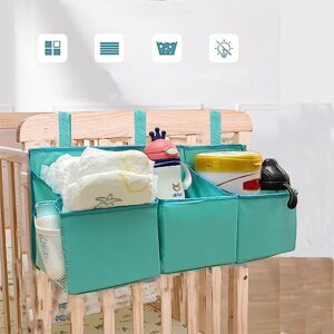 ruyahort durable baby organizer sturdy and – hanging diaper caddy organizer –diaper stacker for changing table, crib, playard or wall-green…