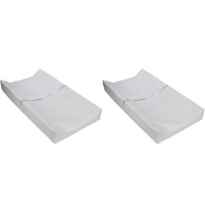 Delta Children Contoured Changing Pad, White (Pack of 2)