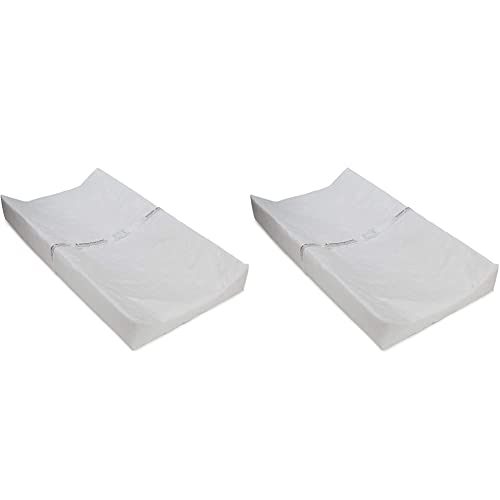 Delta Children Contoured Changing Pad, White (Pack of 2)