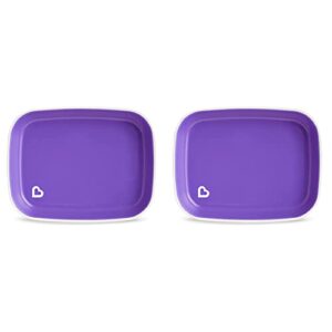 munchkin® splash™ toddler plate, purple (pack of 2)
