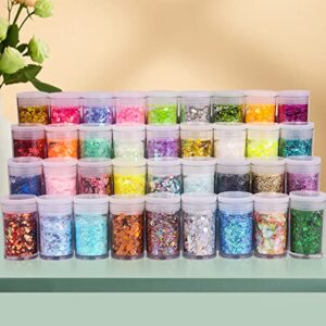 Chunky&fine Mixed Iridescent 36 Colors Set for Nail Art Body Eye Hair Glitter Craft Tumbler Making Selected Holographic Glitter Set