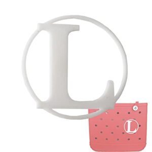 teyouyi decorative alphabet lettering-l accessories compatible with bogg bags,charm inserts for bogg bag,personalize your tote bag with alphabet letters