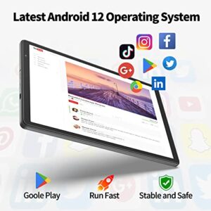 NEWISION Tablet 10 Inch,Android 12 Tablet with Case, Tablet PC with 2GB RAM 32GB ROM,1.6GHz Processor,6000mAh Battery,1280 * 800 IPS,Dual Speaker, Dual Cameras,Type C(Grey)