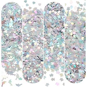 olycraft 48g 4 styles ocean theme nail sequins nail art glitter sequin dolphin fish resin epoxy fillters art craft paint glitters for diy crafting nail art phone case manicure decorations