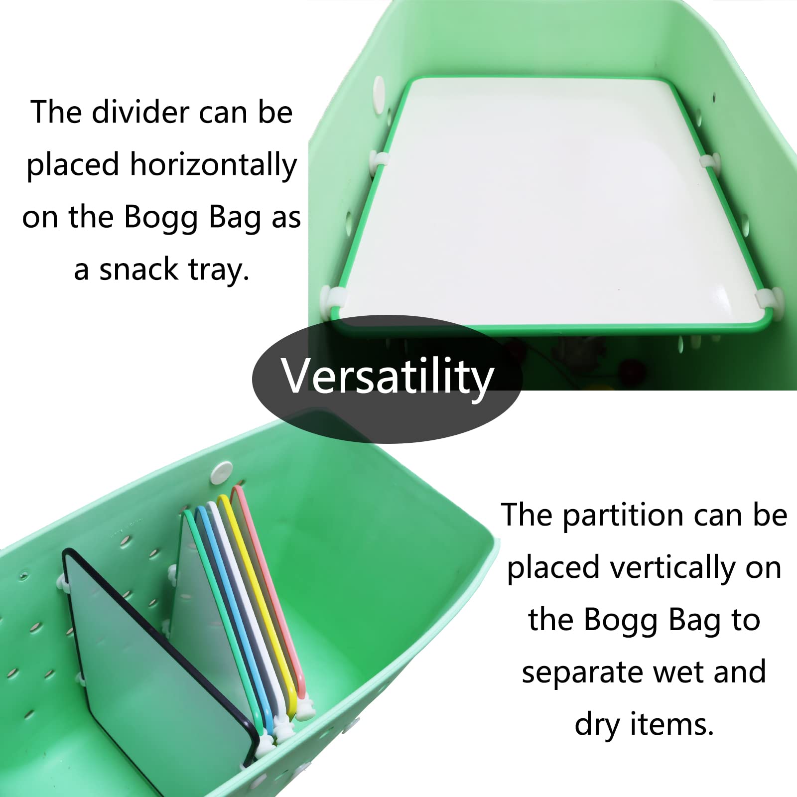 TEYOUYI Divider Tray for Bogg Bag Accessories for Bogg Bags compatible with BOGG BAG Original X Large Help with Organizing your Bogg Bag and Divide Space 2pcs Black