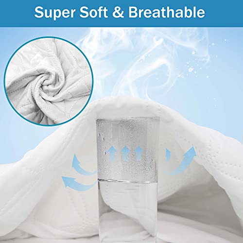 Waterproof Baby Crib Mattress Protector - 2 Pack Fitted Mattress Covers (5" to 9" Depth) - Breathable, Hypoallergenic, Skin-Friendly, Soft, Noiseless - Mattress Pad for Toddler Bed (52''x28'')