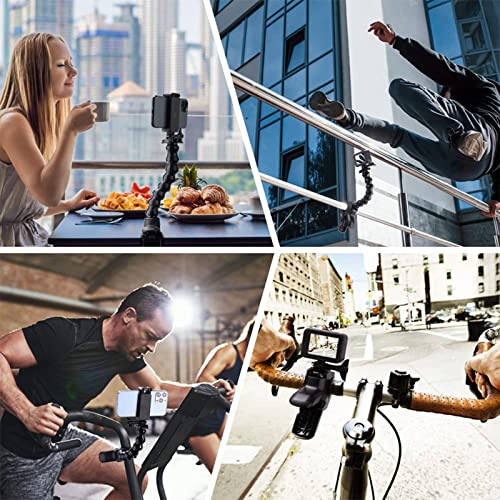 MBAFIT Jaw Flex Clamp Adjustable Gooseneck Mount for GoPro Hero 11 10 9 8 7 6 5, Session,DJI OSMO Action,SJCAM, Yi and Other Action Camera