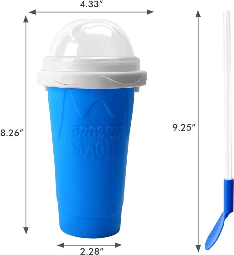 Slushy Cup Maker, Cleaning Brush Included, Slushie Cup, Slushy Maker Cup, Double Layer Durable Cooling Cup, Squeeze Cup, Slushie Maker, DIY Slushie Smoothie Maker, Must Haves 2023