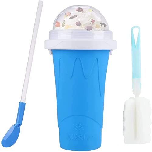 Slushy Cup Maker, Cleaning Brush Included, Slushie Cup, Slushy Maker Cup, Double Layer Durable Cooling Cup, Squeeze Cup, Slushie Maker, DIY Slushie Smoothie Maker, Must Haves 2023