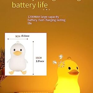 Hasdlga Duck Silicone Night Light,Cute Duck Kids Lamp,16 Colors Changing Remote Control Night Lights,Rechargeable Dimmable Nursery Lamps Bedroom Decor Birthday Xmas Gift