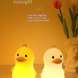 Hasdlga Duck Silicone Night Light,Cute Duck Kids Lamp,16 Colors Changing Remote Control Night Lights,Rechargeable Dimmable Nursery Lamps Bedroom Decor Birthday Xmas Gift